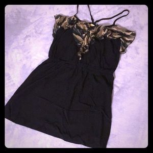 Short Black Dress with Camo